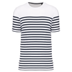Blanc à rayures bleu marine