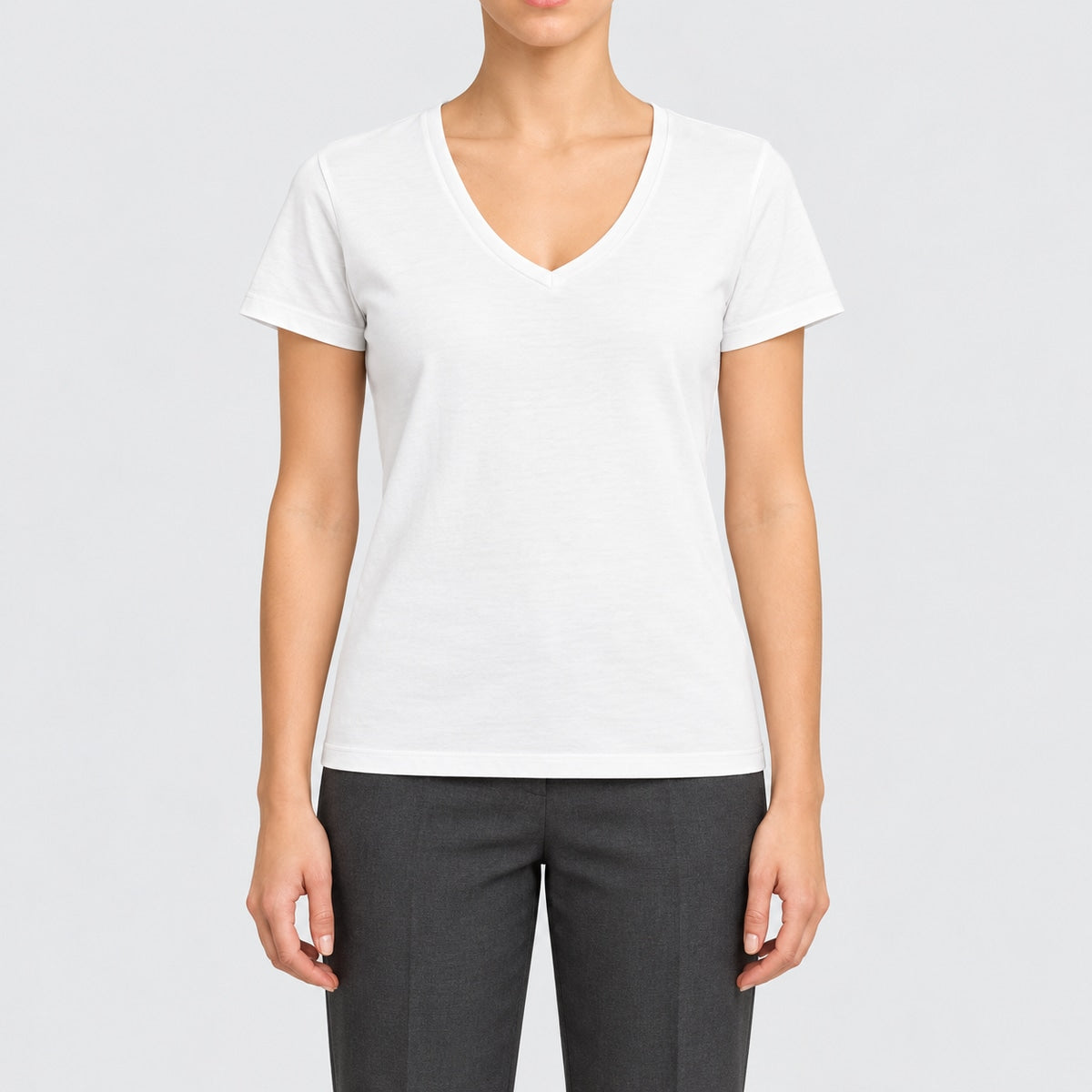 MONACO - T-SHIRT FEMME COL V 150GR