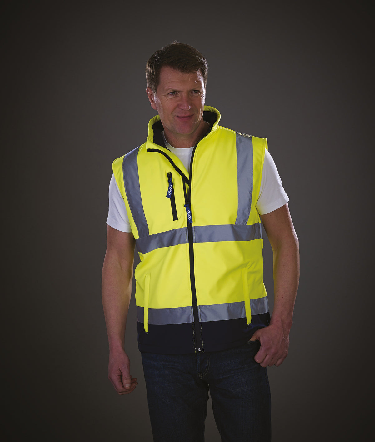 YHV006 - Bodywarmer softshell haute visibilité