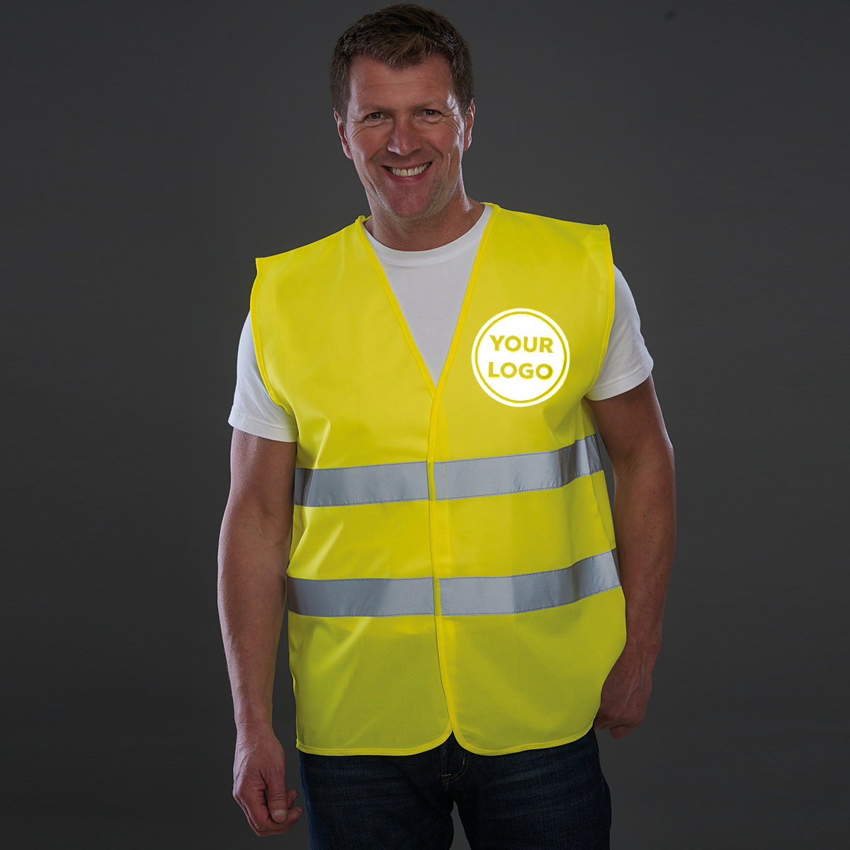 YHVW102 - Gilet à 2 Bandes Haute Visibilité à Personnaliser