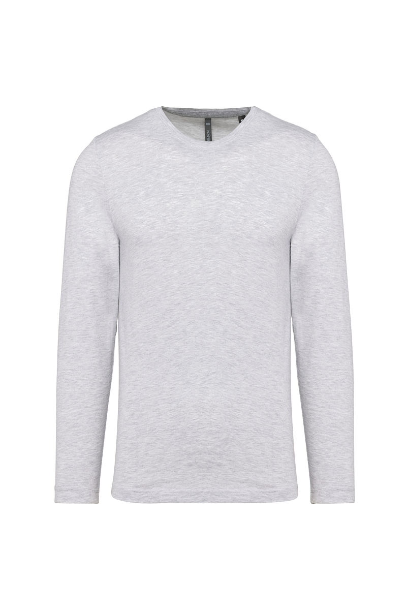 K359 - T-shirt homme à manches longues et col ras du cou