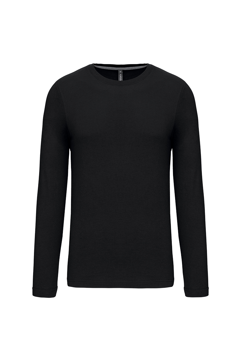 K359 - T-shirt homme à manches longues et col ras du cou
