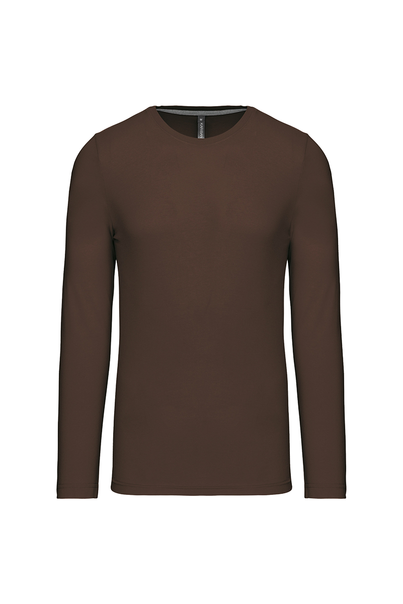 K359 - T-shirt homme à manches longues et col ras du cou