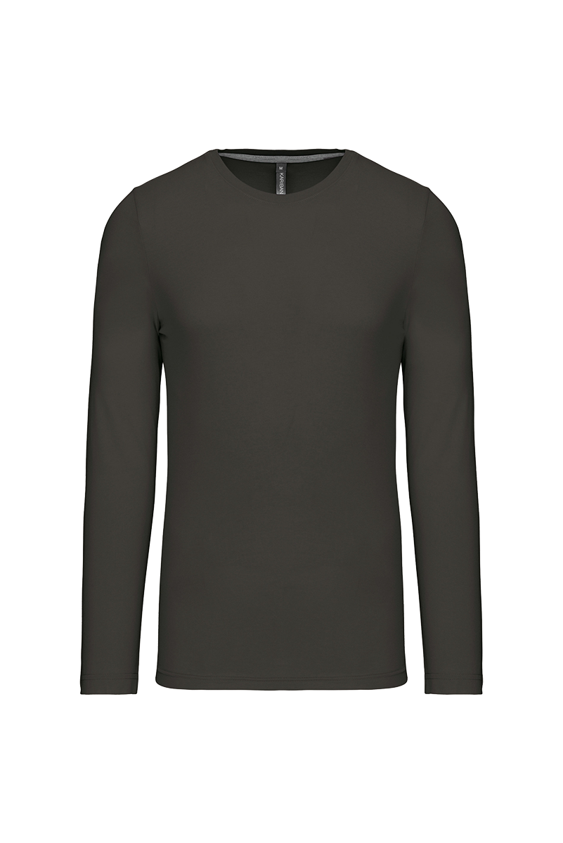 K359 - T-shirt homme à manches longues et col ras du cou