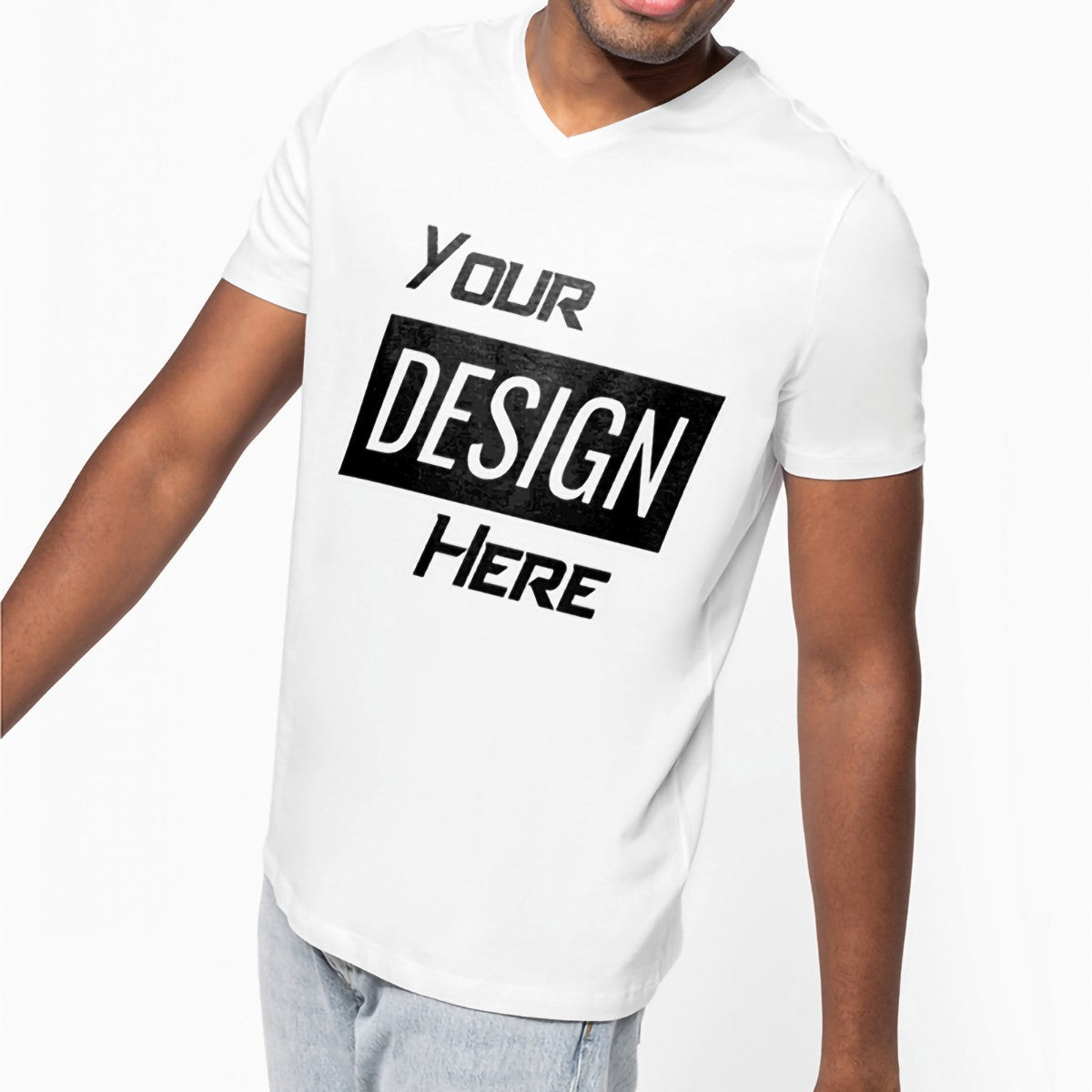 K3014 - T-shirt manches courtes col V homme