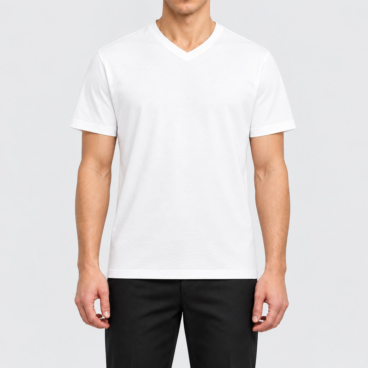 K3014 - T-shirt manches courtes col V homme