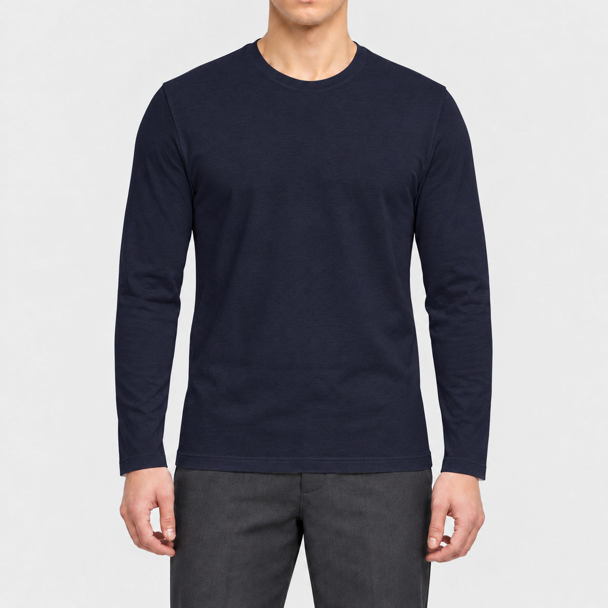 K3016 - T-shirt col rond manches longues homme