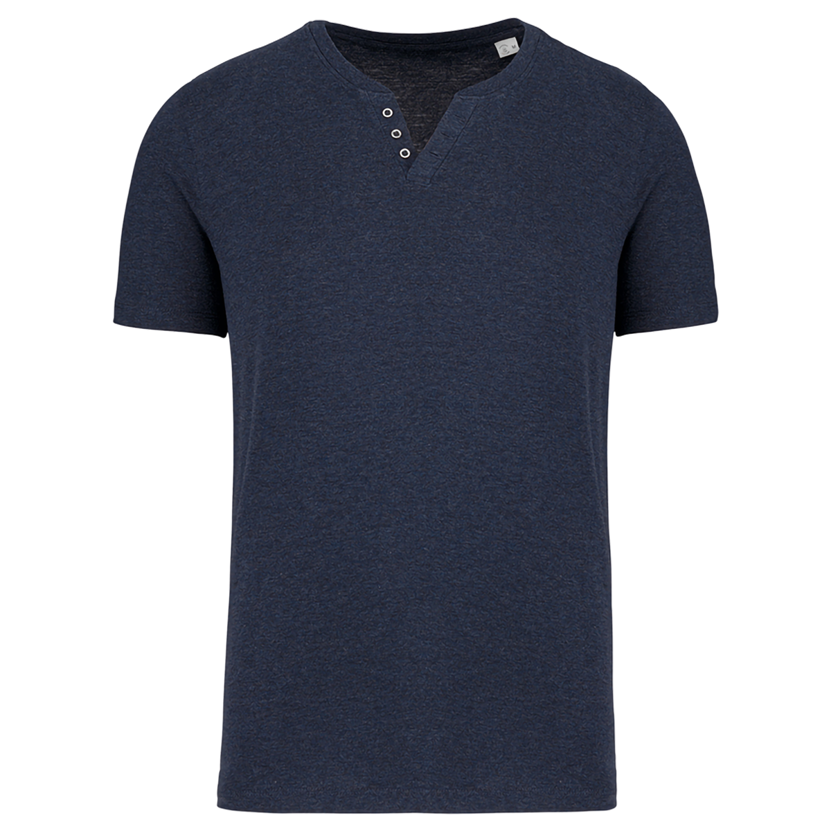KNS302 - T-shirt écoresponsable henley manches courtes homme