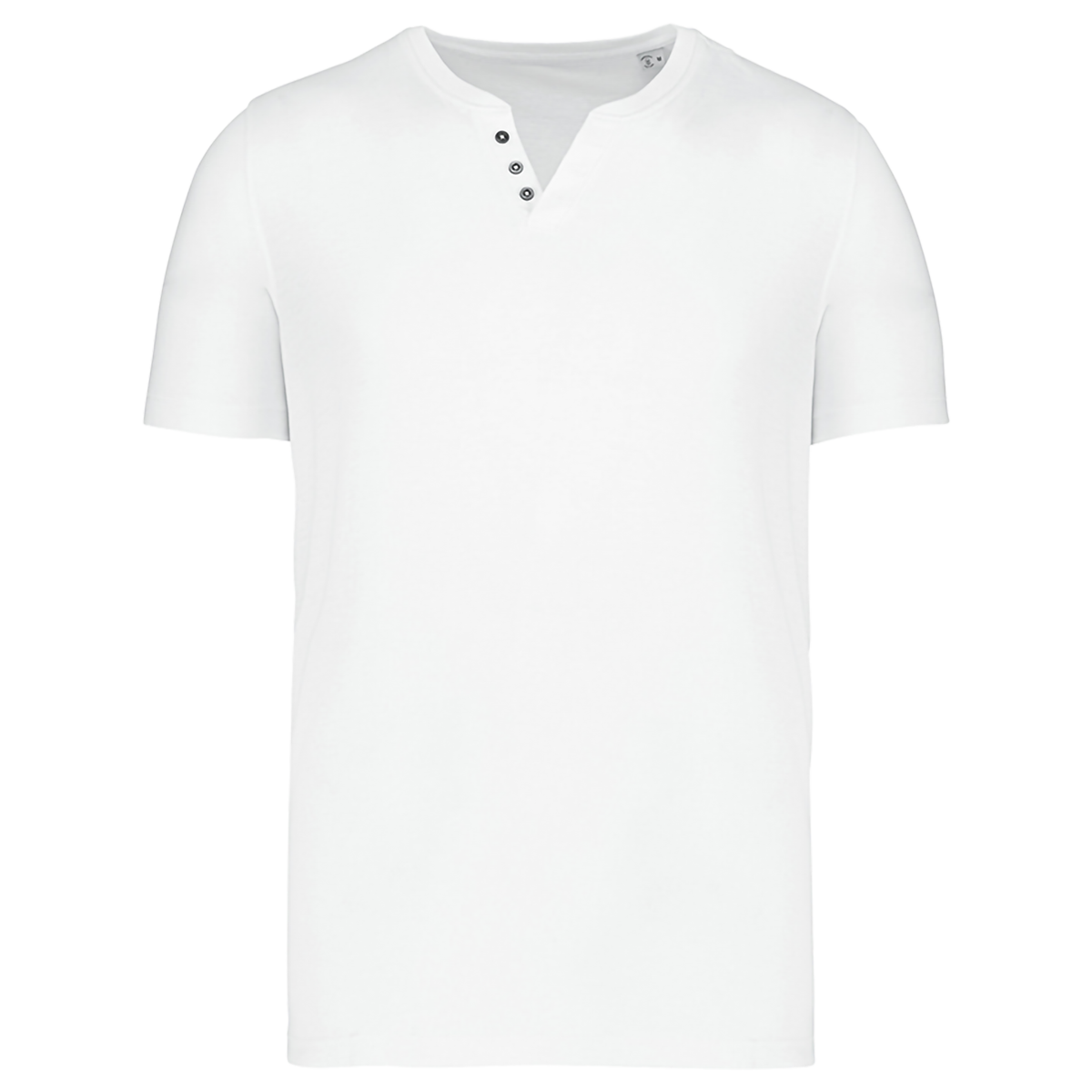 KNS302 - T-shirt écoresponsable henley manches courtes homme