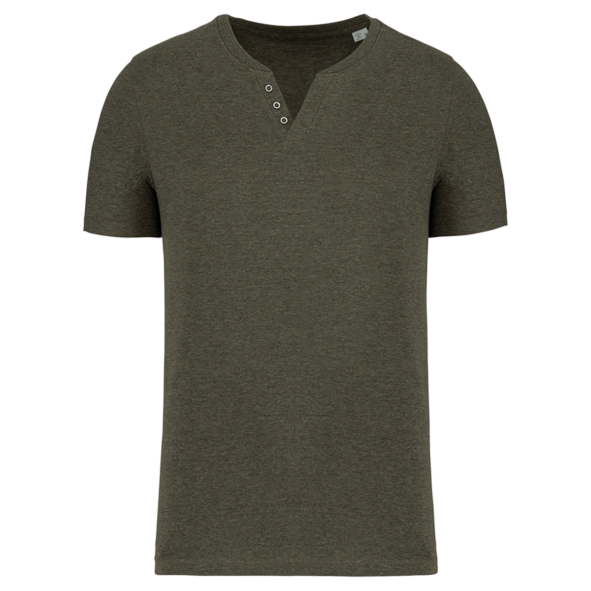 KNS302 - T-shirt écoresponsable henley manches courtes homme