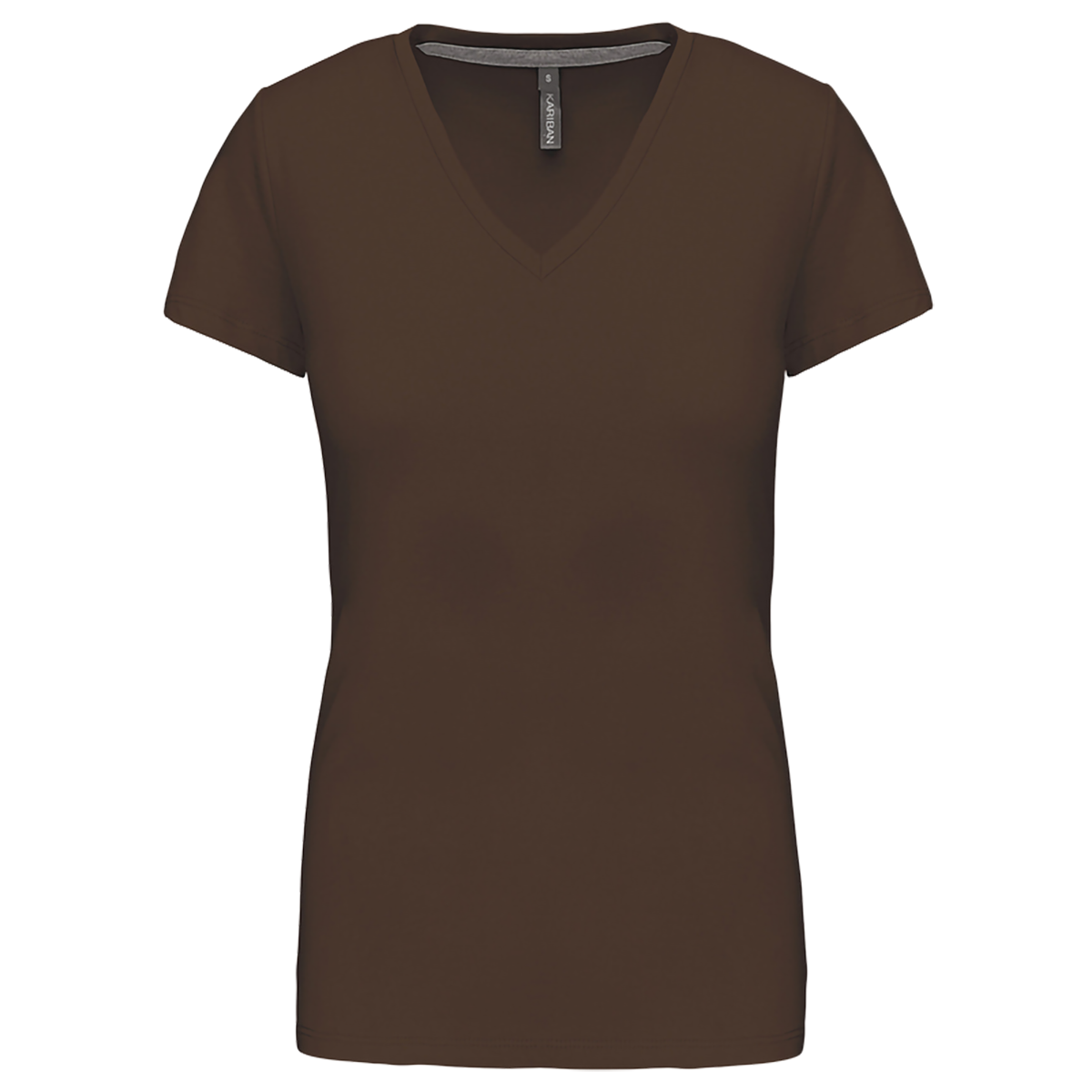 K381 - T-shirt col V manches courtes femme