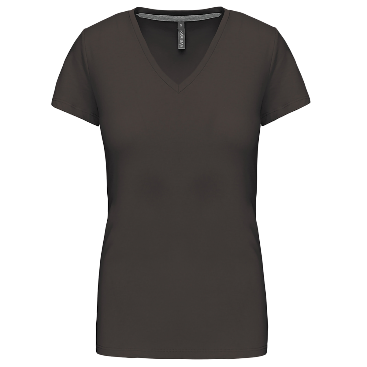 K381 - T-shirt col V manches courtes femme