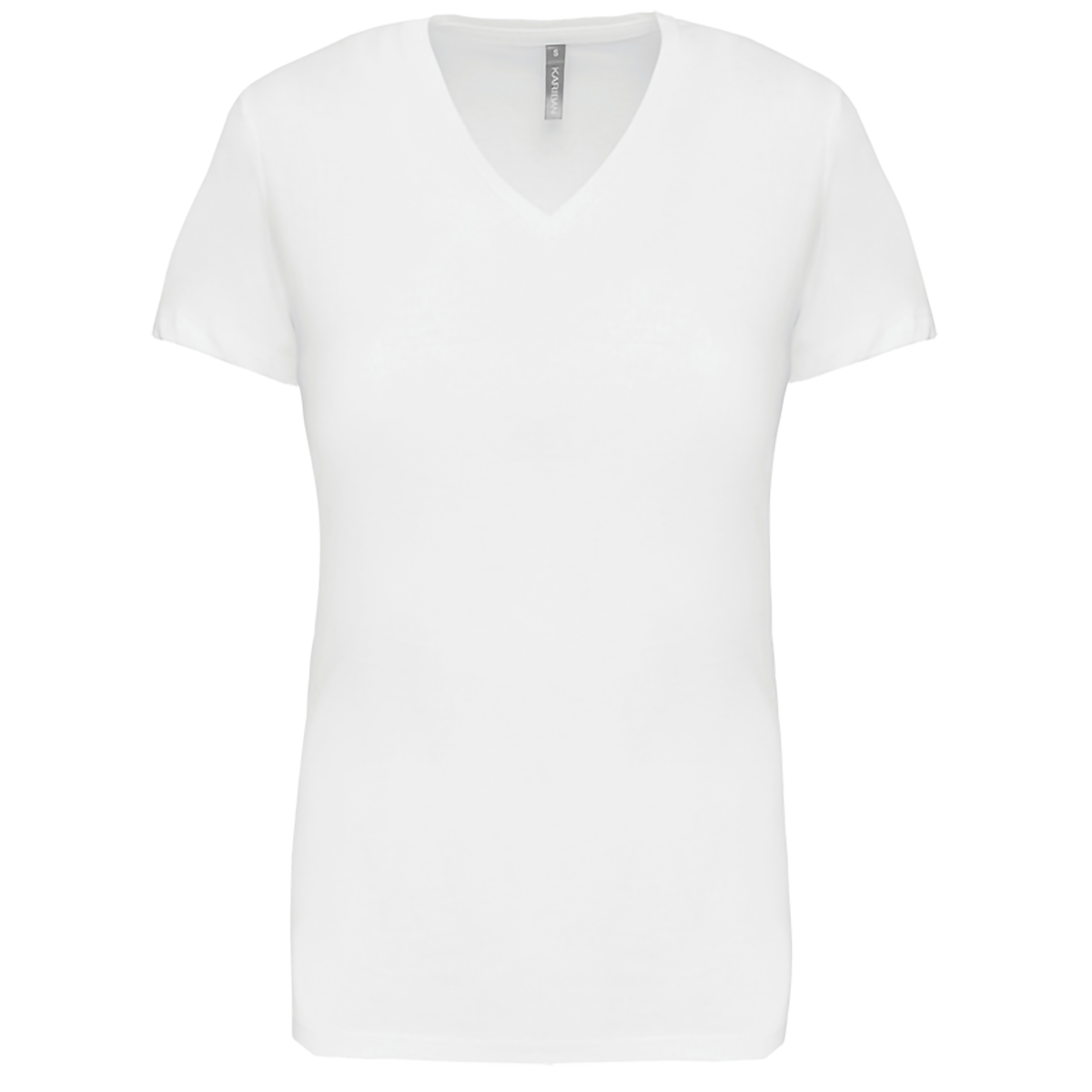 K381 - T-shirt col V manches courtes femme