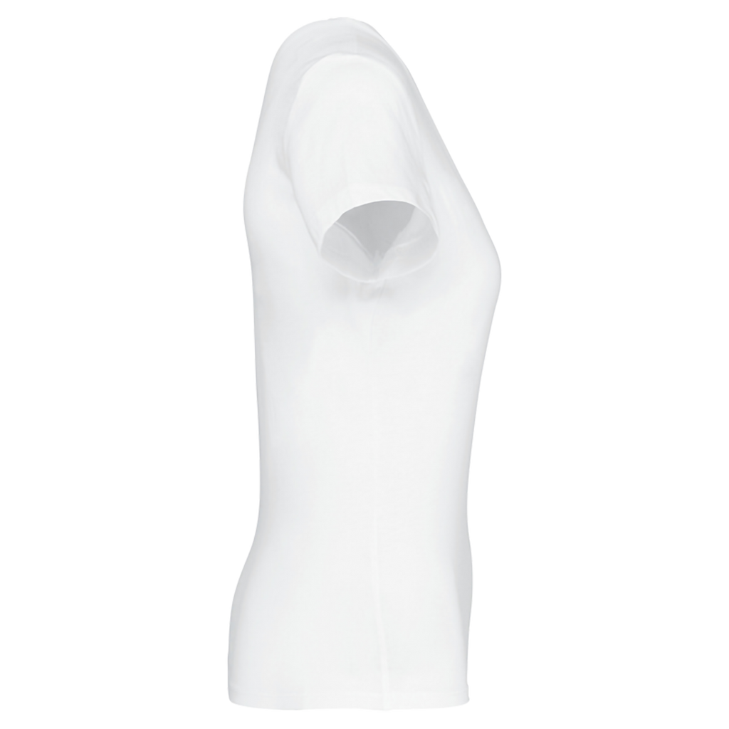 K381 - T-shirt col V manches courtes femme