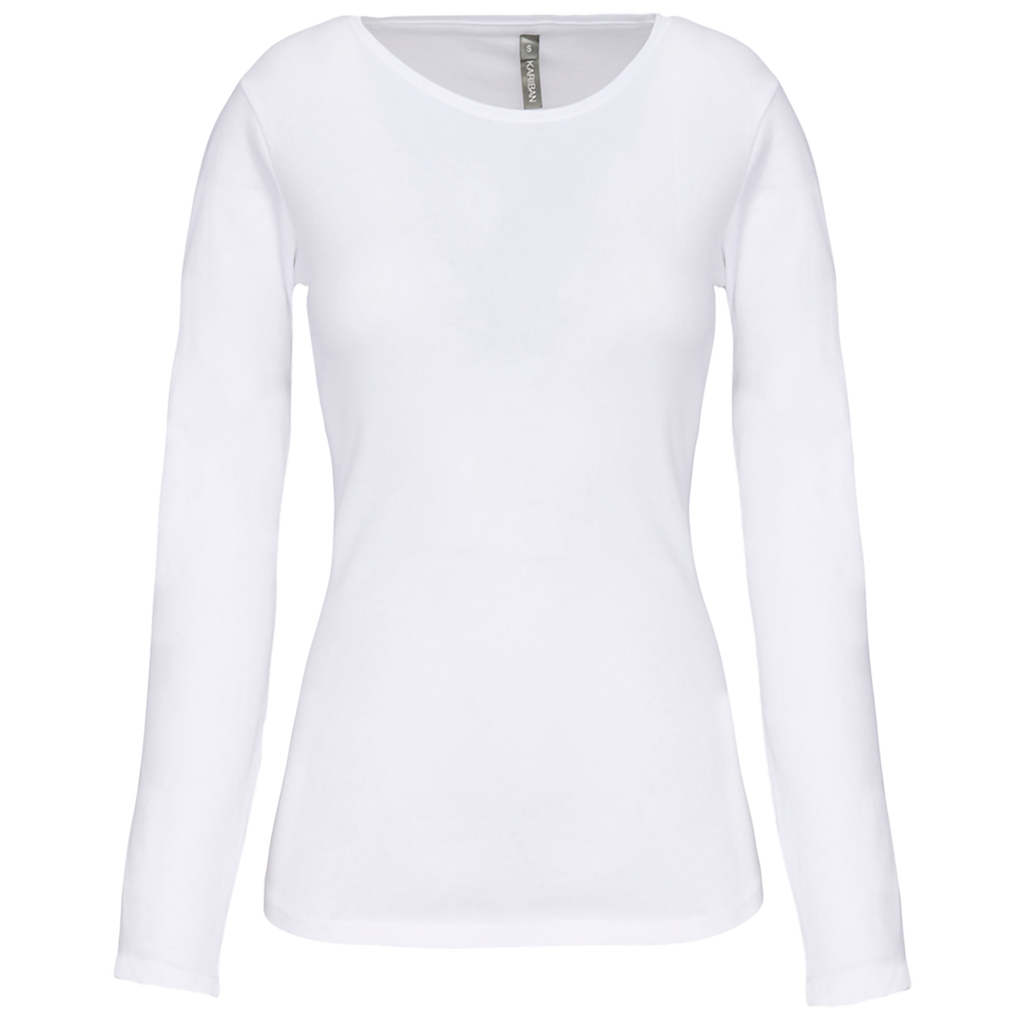 K3017 - T-shirt col rond manches longues femme