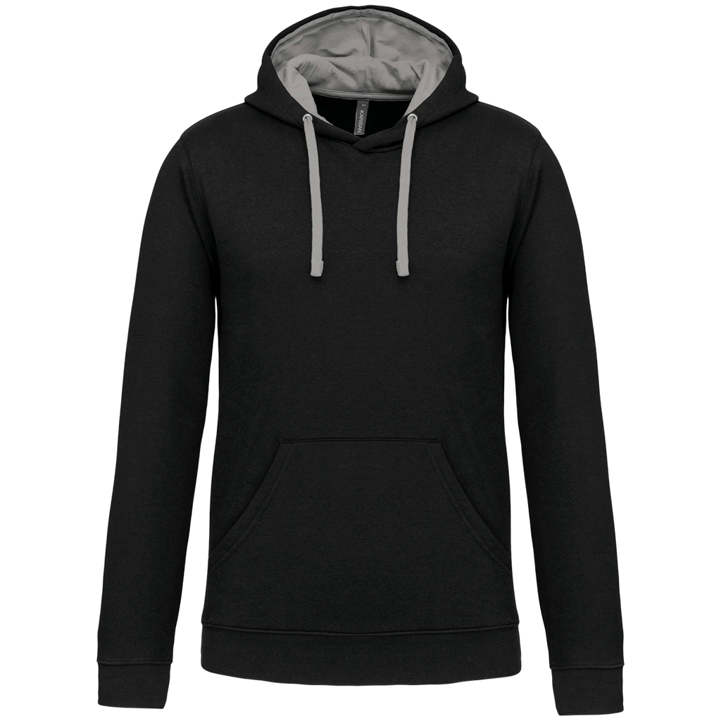 K446 - Sweat-shirt capuche contrastée homme