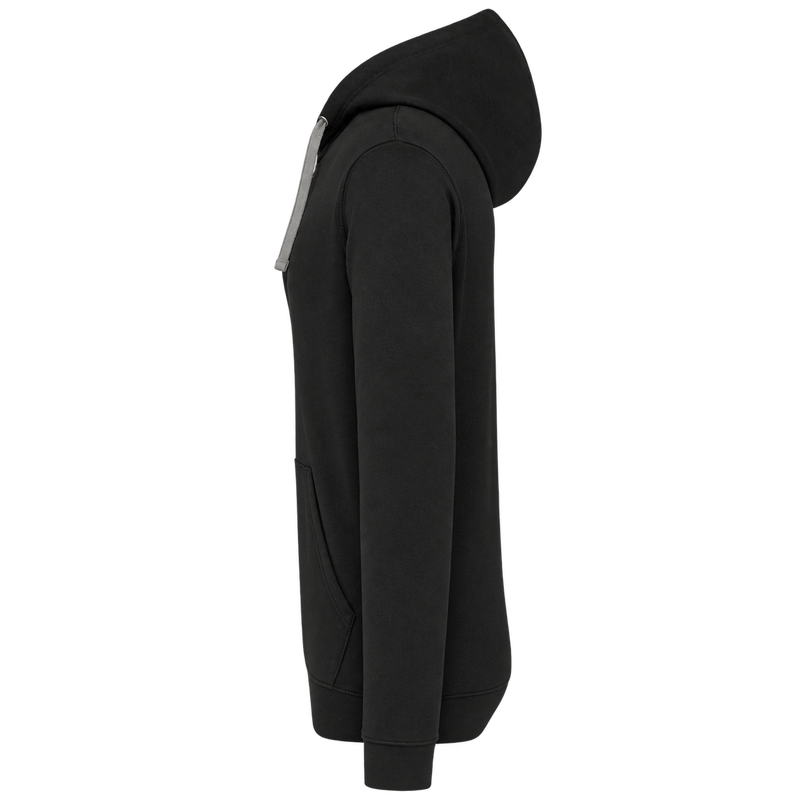 K446 - Sweat-shirt capuche contrastée homme