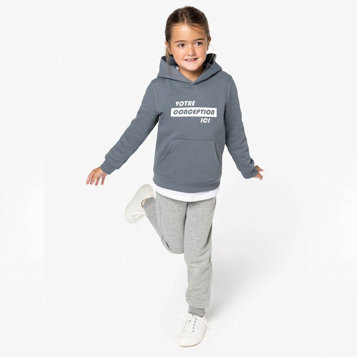 NS404 - Sweat-shirt écoresponsable à capuche enfant