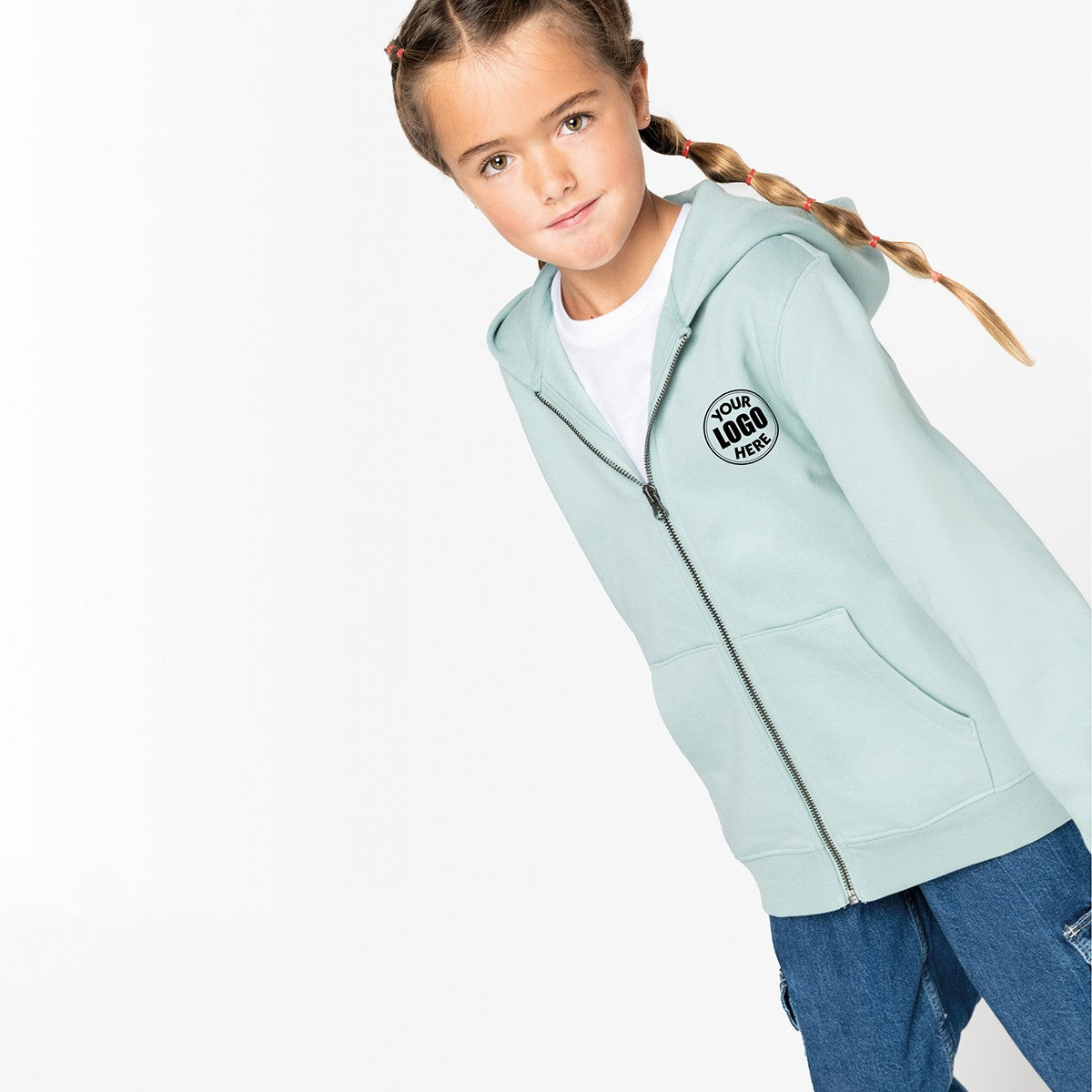 NS405 - Sweat-shirt écoresponsable zippé à capuche enfant