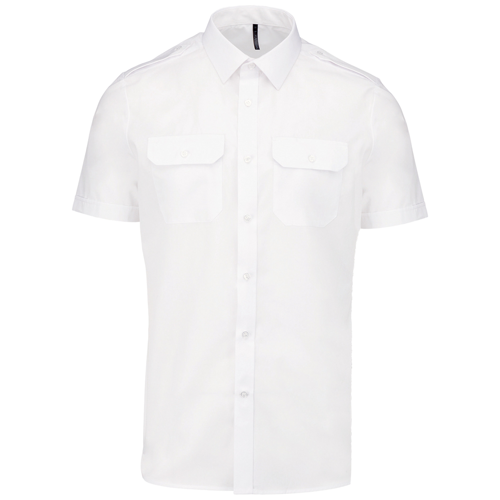 K503 - Chemise pilote manches courtes homme