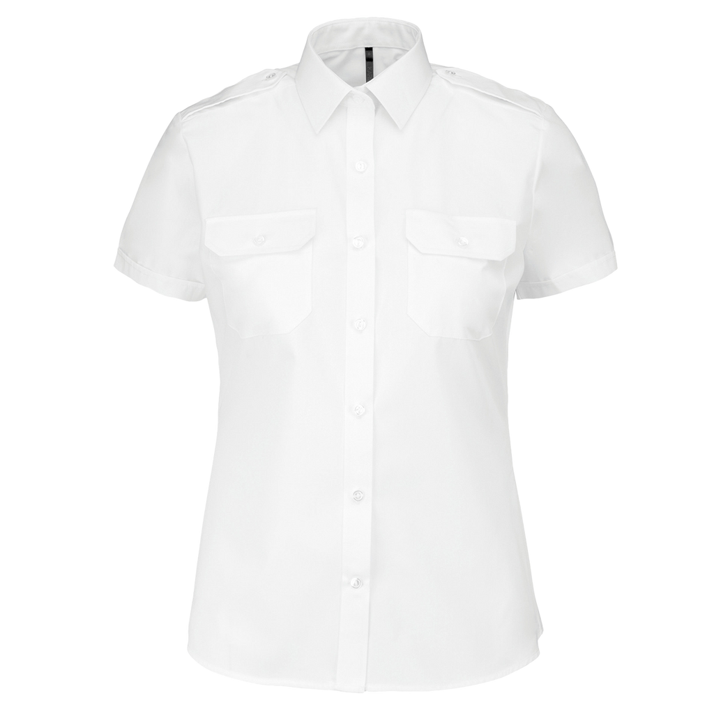 K504 - Chemise pilote manches courtes femme