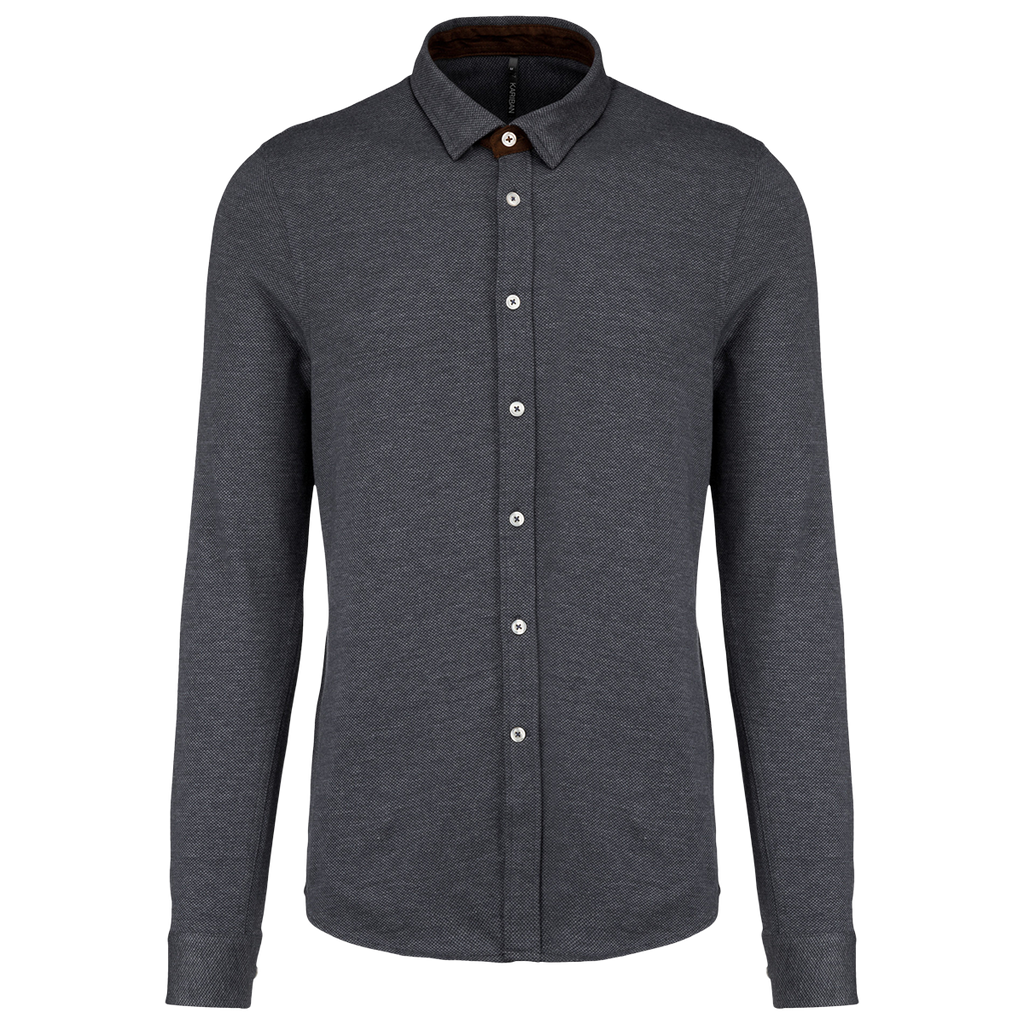 K507 - Chemise jacquard manches longues