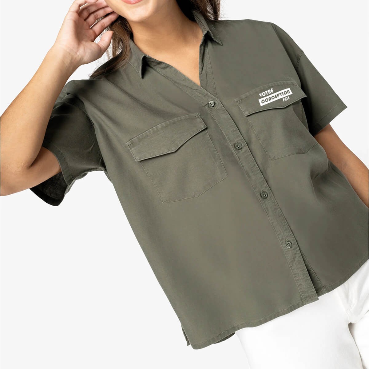 NS514 - Chemise écoresponsable oversize en lyocell femme