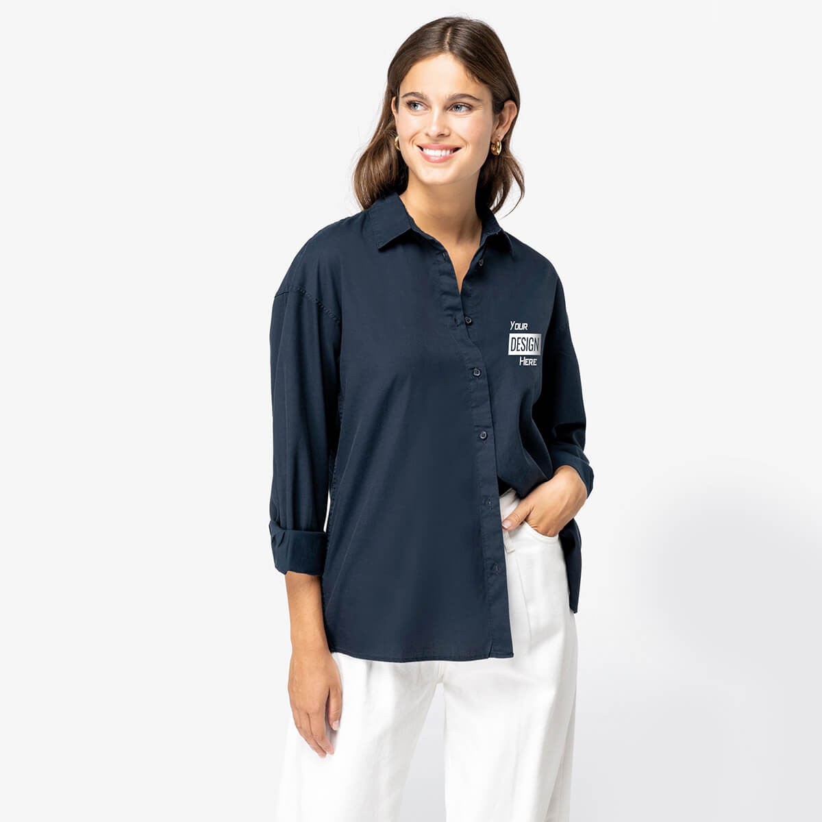 NS515 - Chemise écoresponsable en lyocell femme