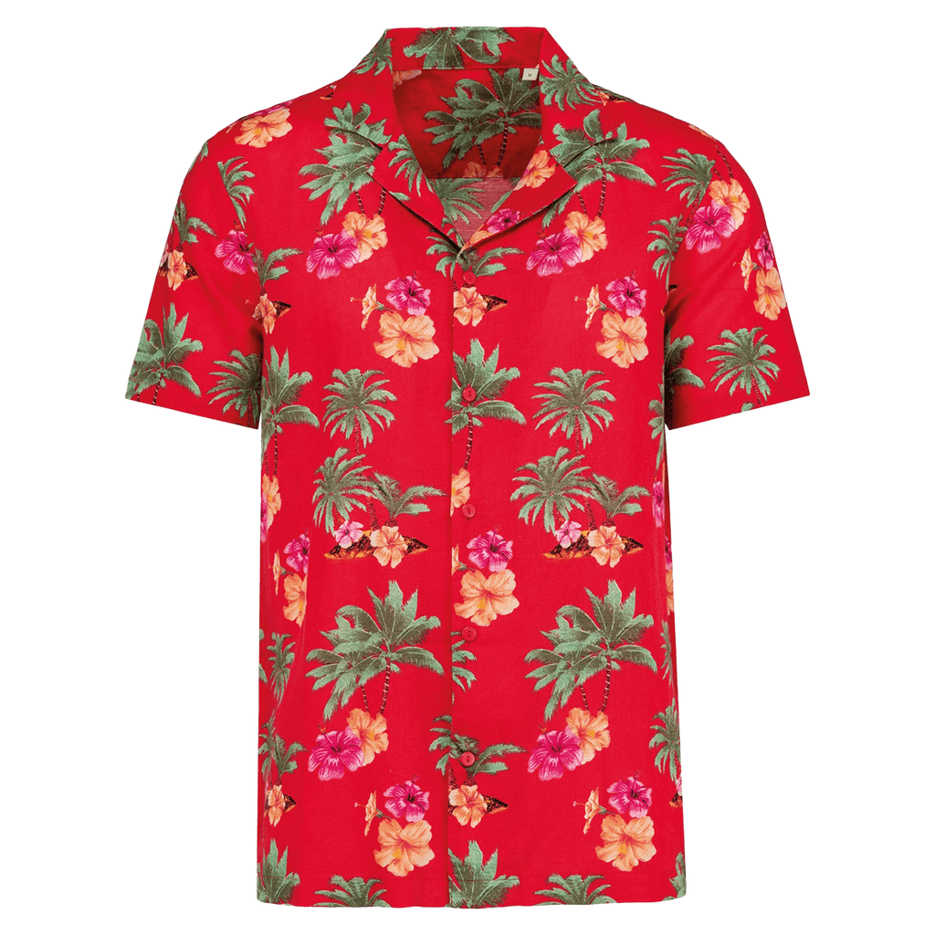 NS529 - Chemise écoresponsable imprimé hawaïen homme