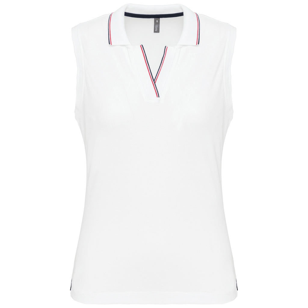 K224 - Polo sans manches femme