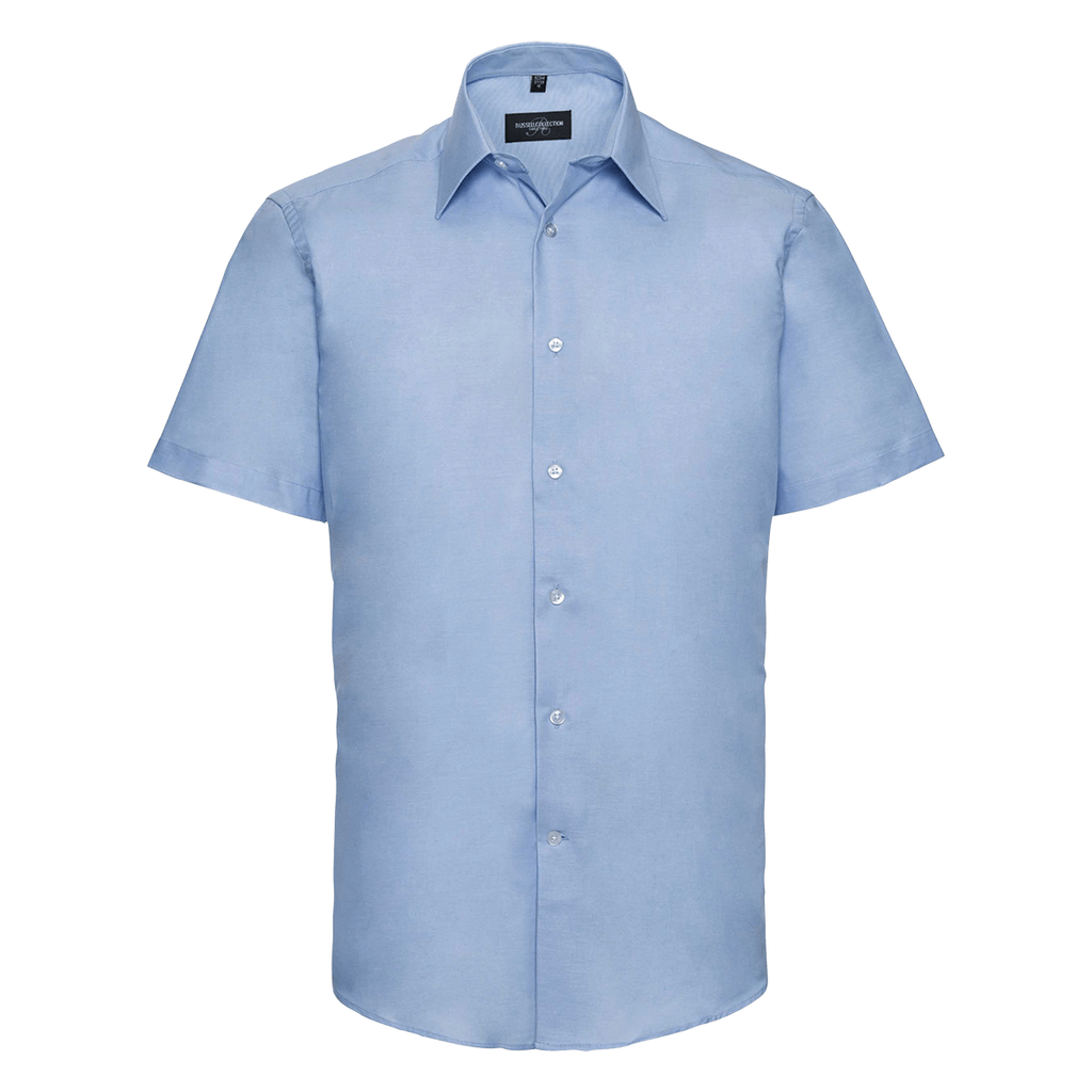 RU923M - Chemise oxford cintrée manches courtes homme
