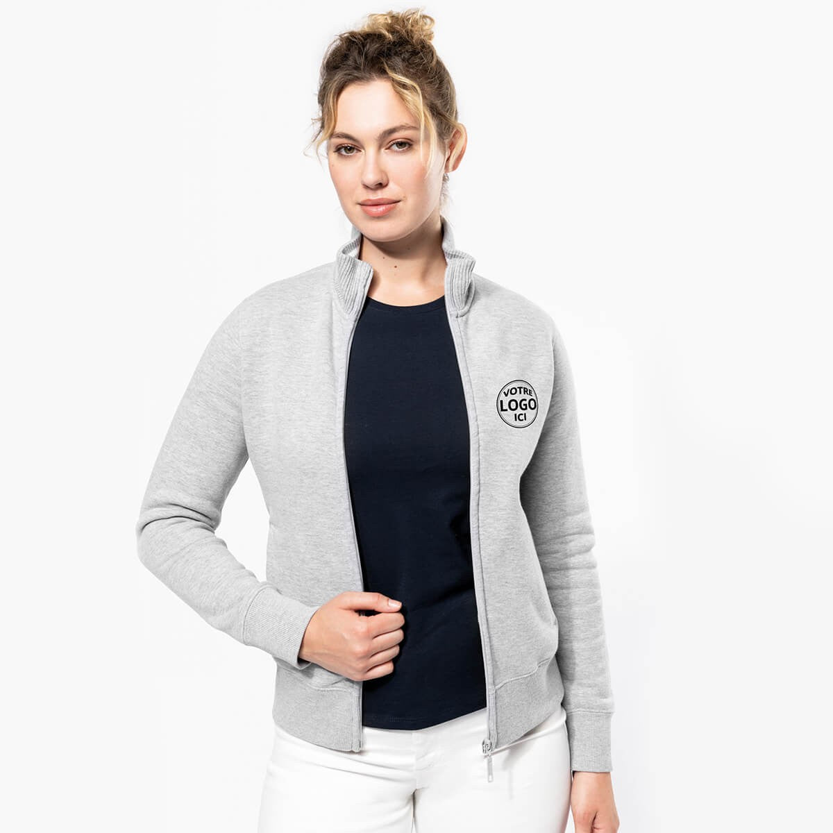 K457 - Veste molleton zippée femme