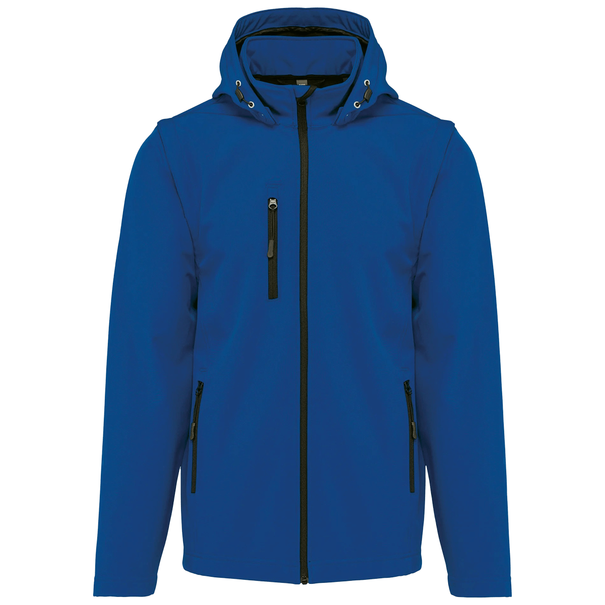 K422 - Veste Softshell 3 couches à capuche avec manches amovibles personnalisée homme femme unisexe