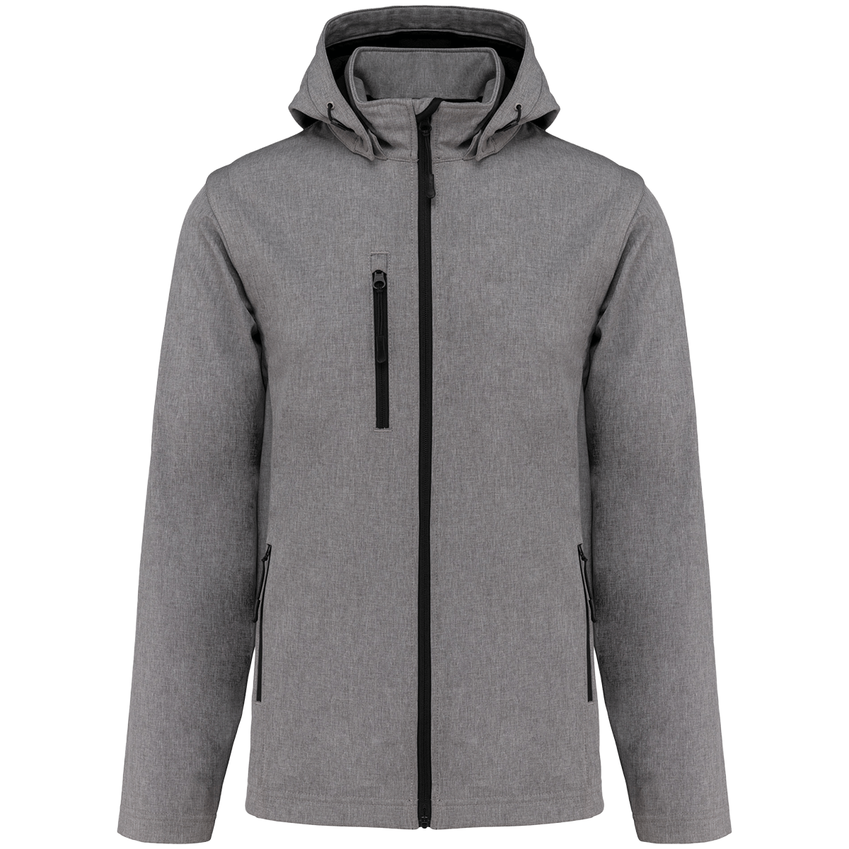 K422 - Veste Softshell 3 couches à capuche avec manches amovibles personnalisée homme femme unisexe