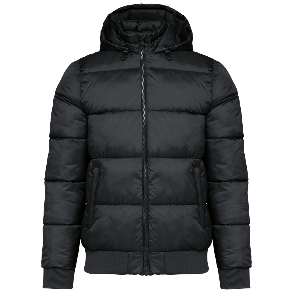 K6166 - Veste unisexe ripstop recyclée à capuche personnalisée homme femme