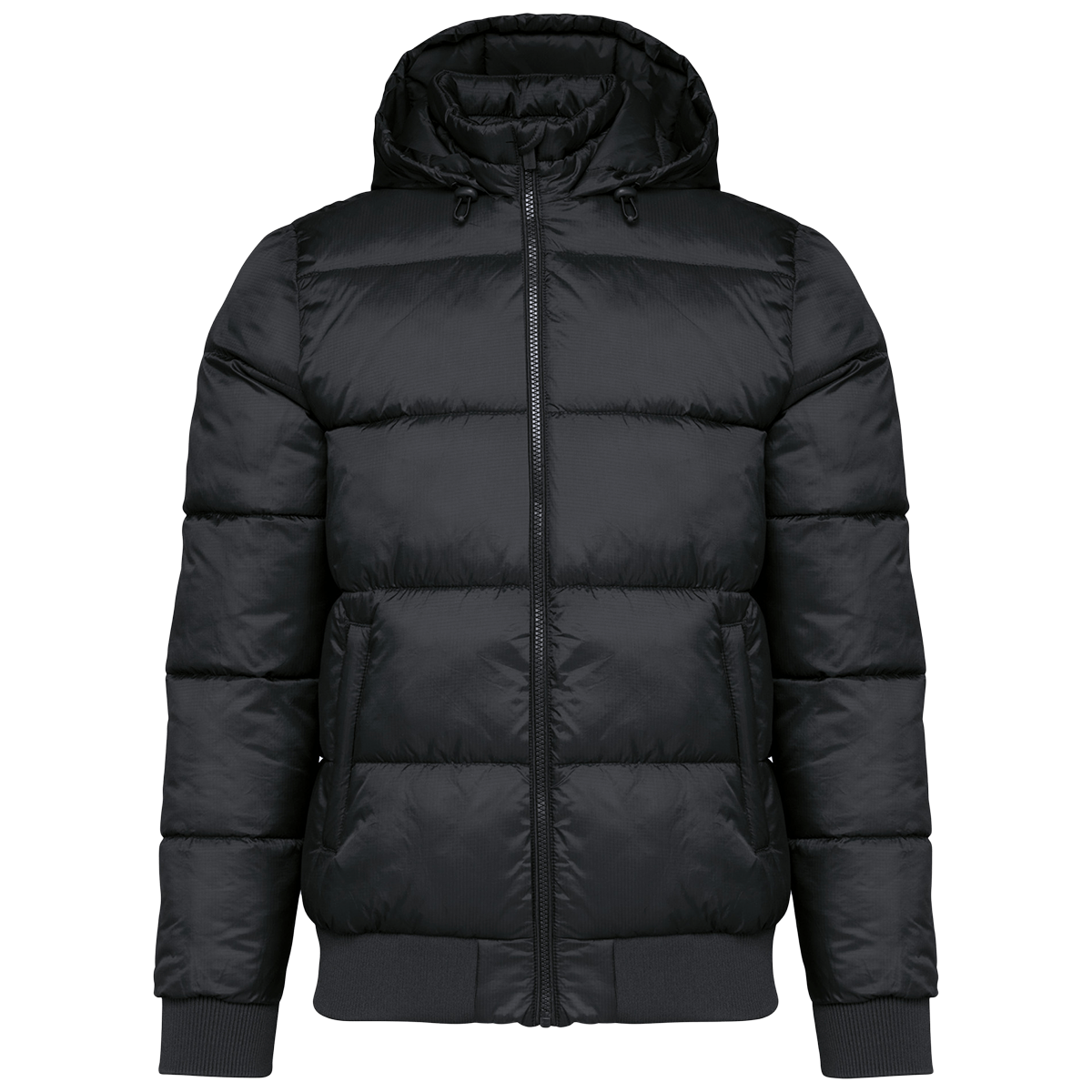K6166 - Veste unisexe ripstop recyclée à capuche personnalisée homme femme
