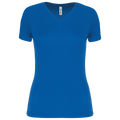 PA477 - T-shirt de sport manches courtes col v femme