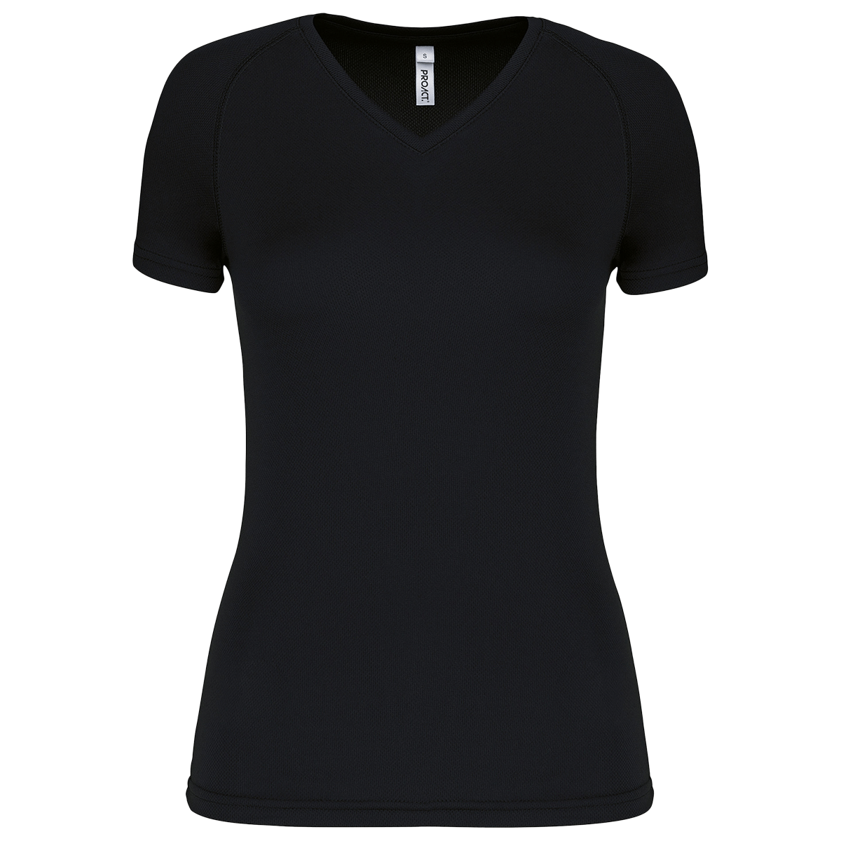 PA477 - T-shirt de sport manches courtes col v femme