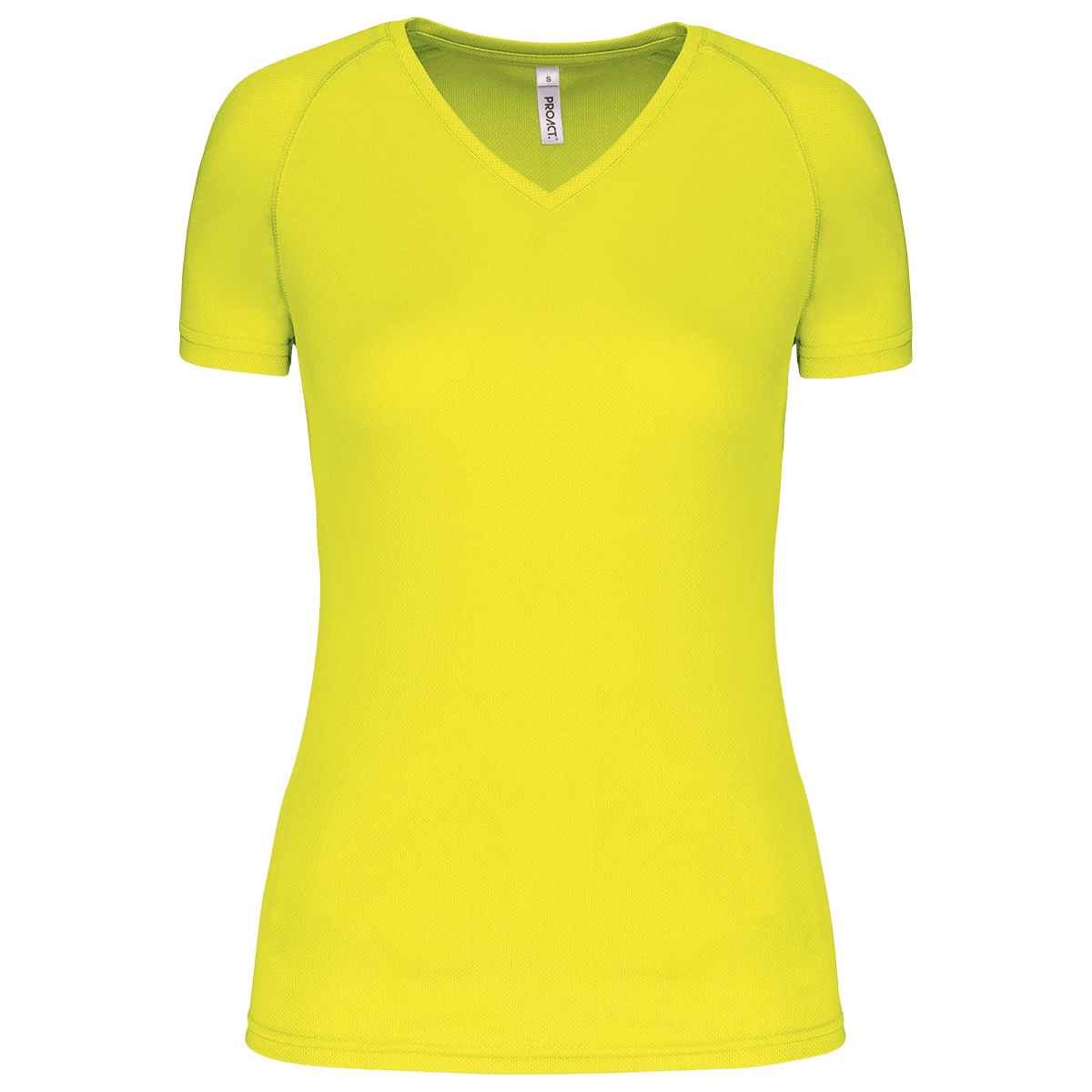 PA477 - T-shirt de sport manches courtes col v femme