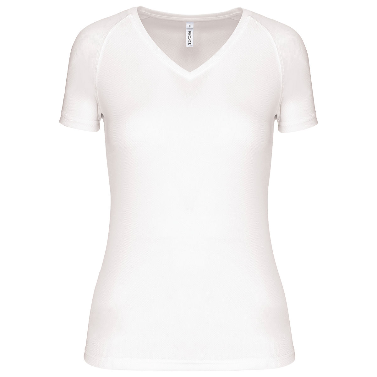 PA477 - T-shirt de sport manches courtes col v femme