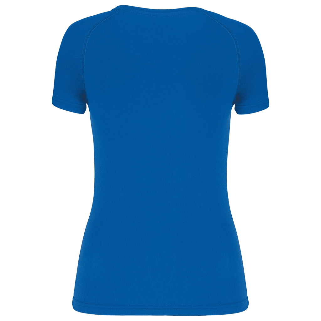 PA477 - T-shirt de sport manches courtes col v femme