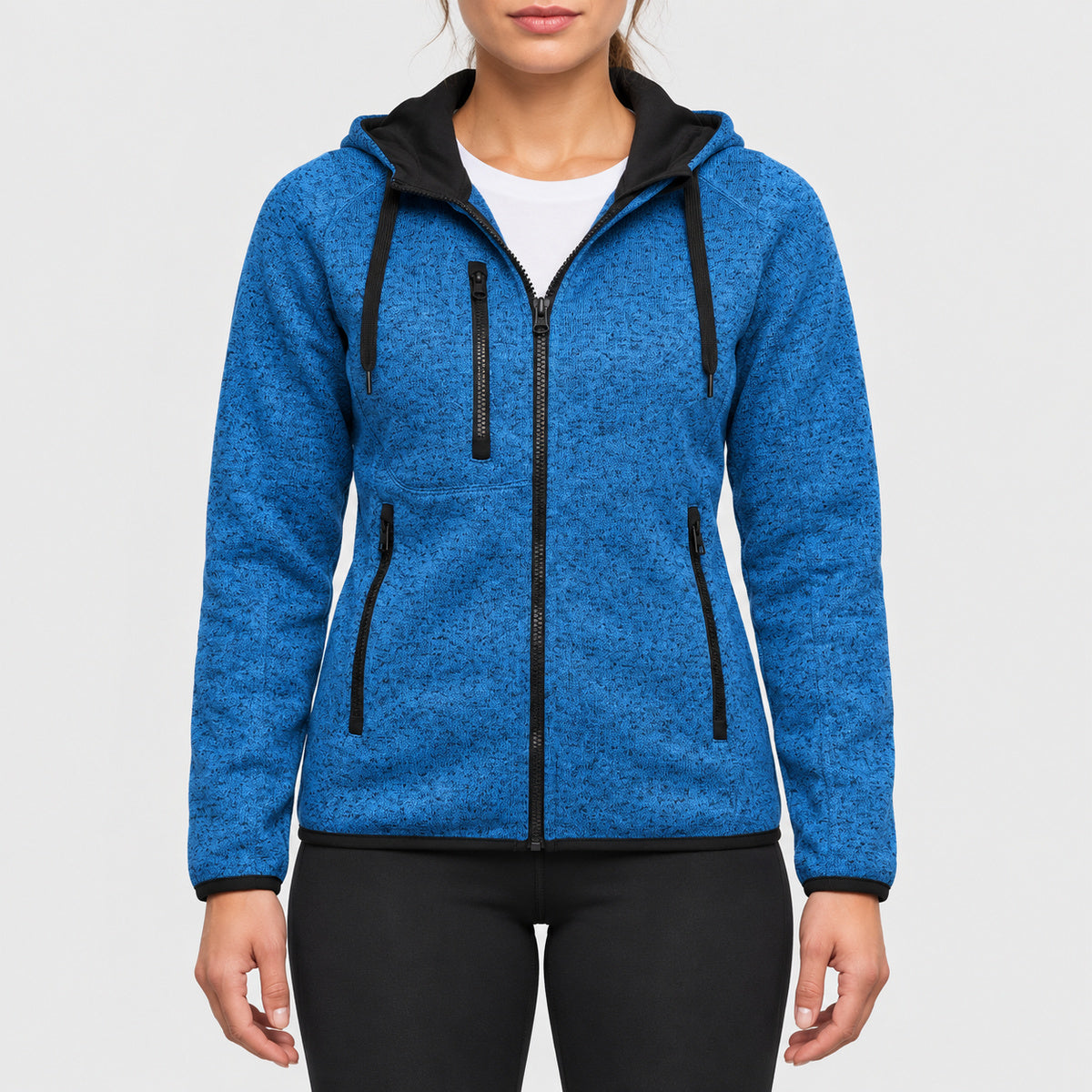 PA366 - Veste à capuche chinée femme