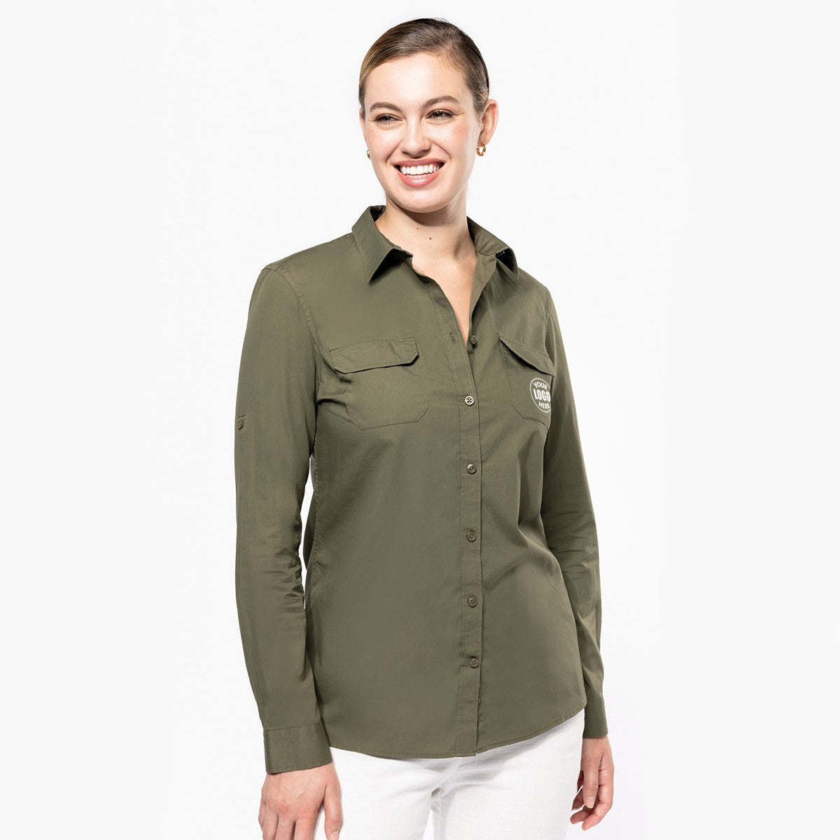 K591 - Chemise safari manches longues femme