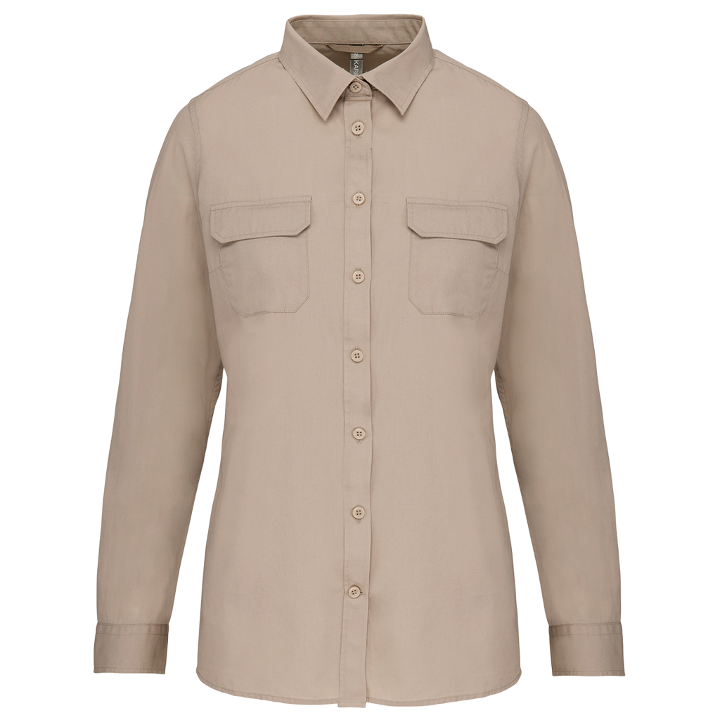 K591 - Chemise safari manches longues femme