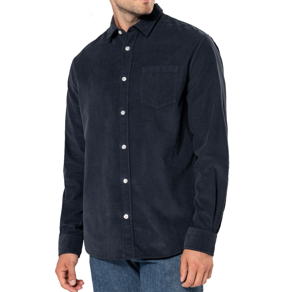 K599 - Chemise manches longues en velours homme