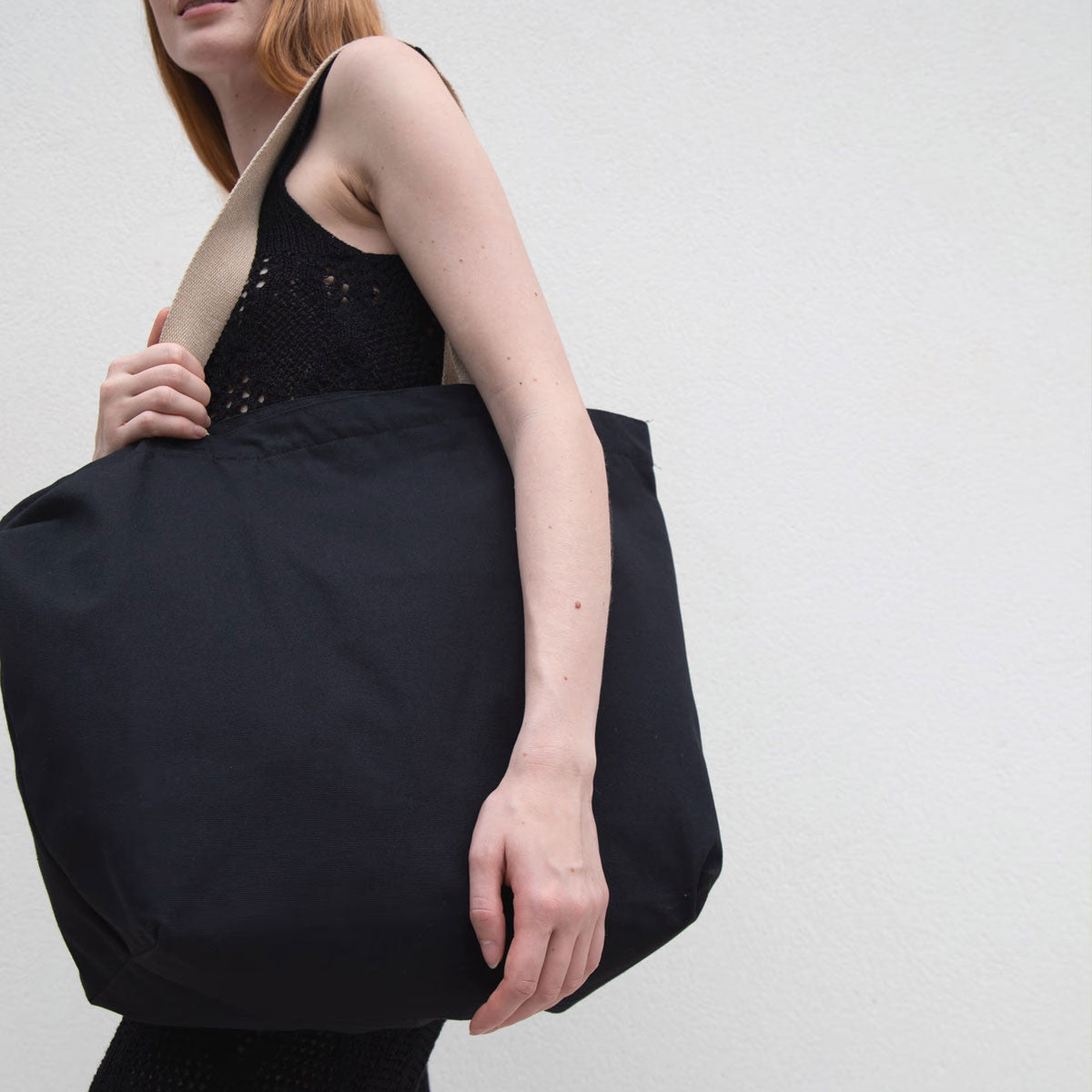 KI5204 – Grand sac shopping recyclé à fond plat 285 gr