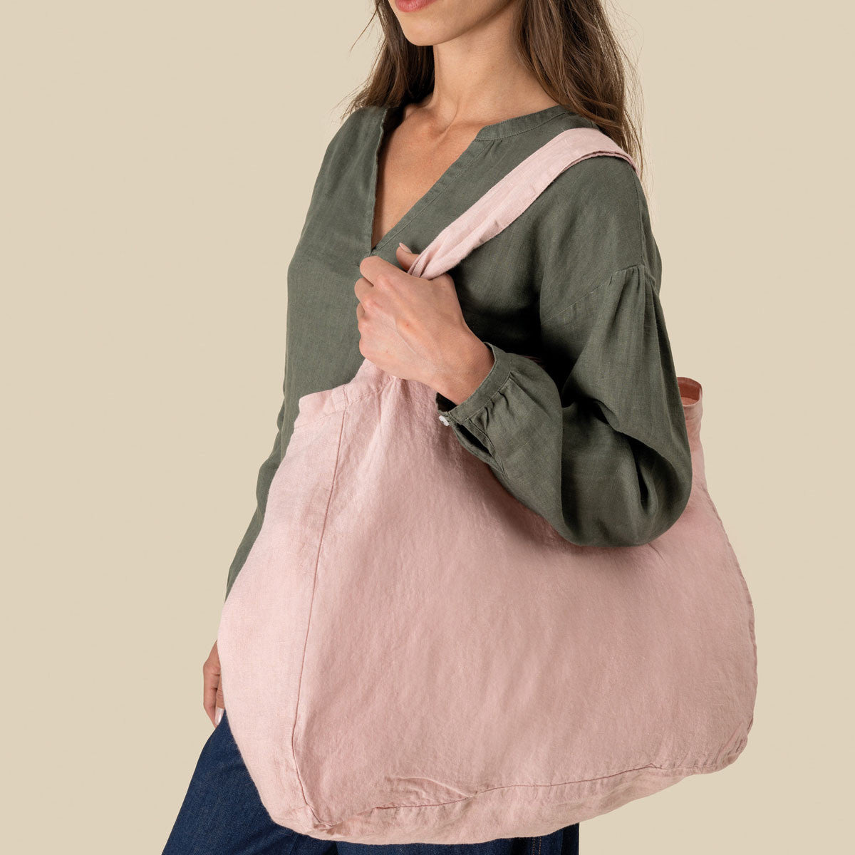 SP122 : Sac shopping en lin haut de gamme 160 g/m²