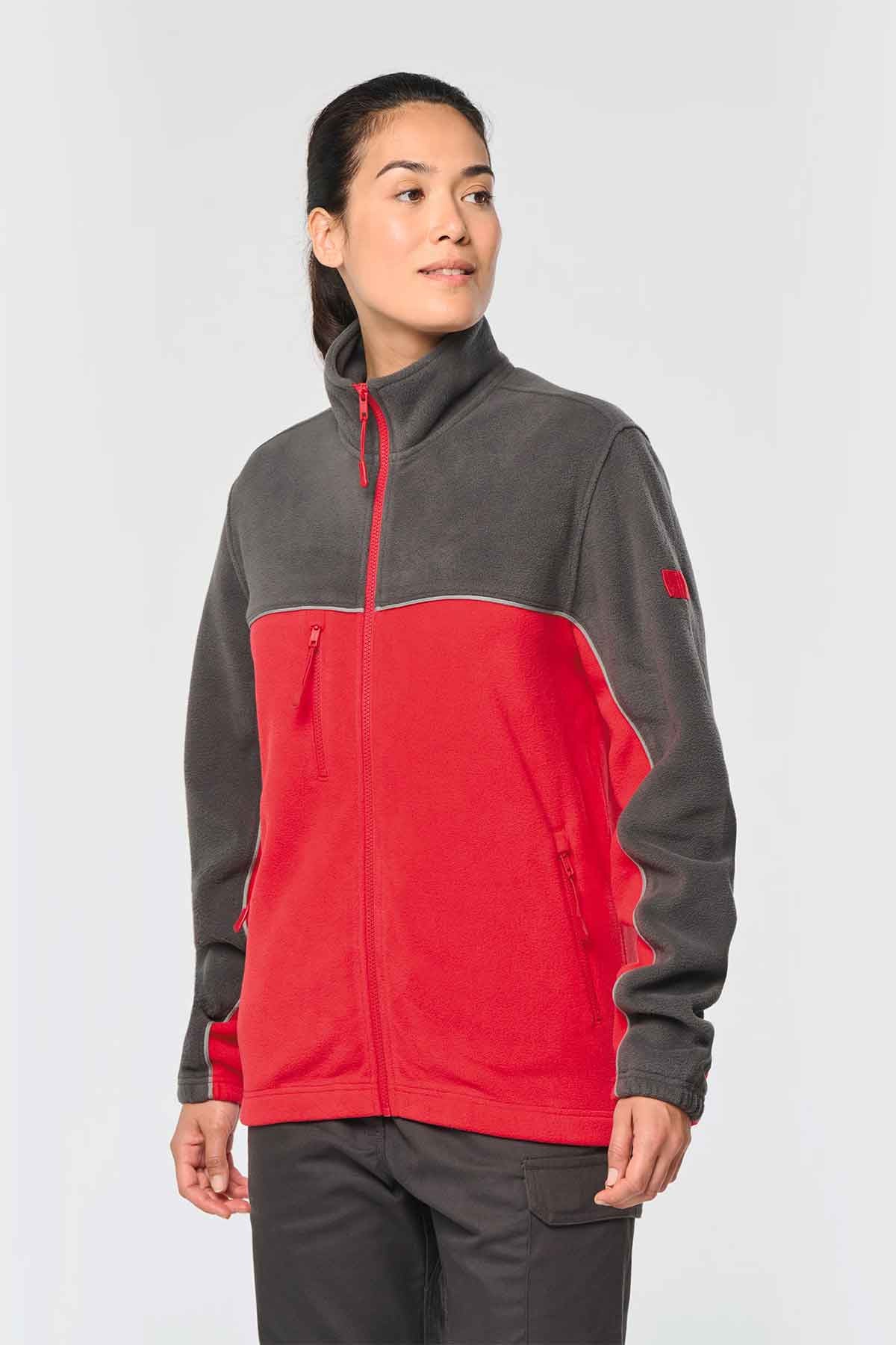 WK904 - Veste micropolaire bicolore écoresponsable unisexe homme femme