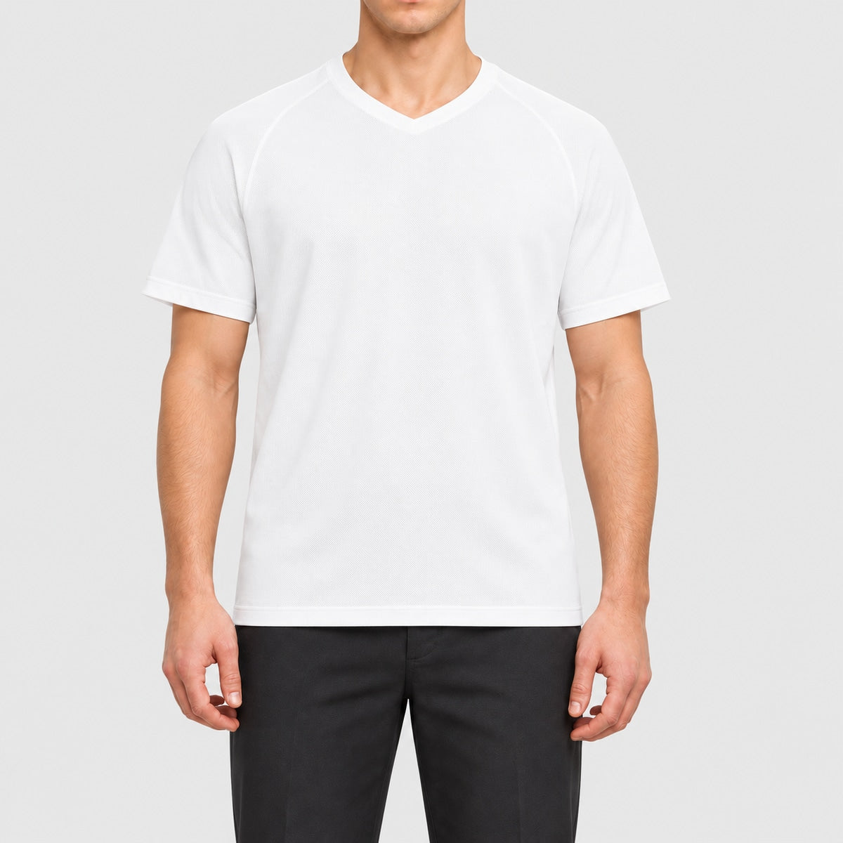 PA476 - T-shirt de sport technique col v homme femme personnalisé polyester pas cher