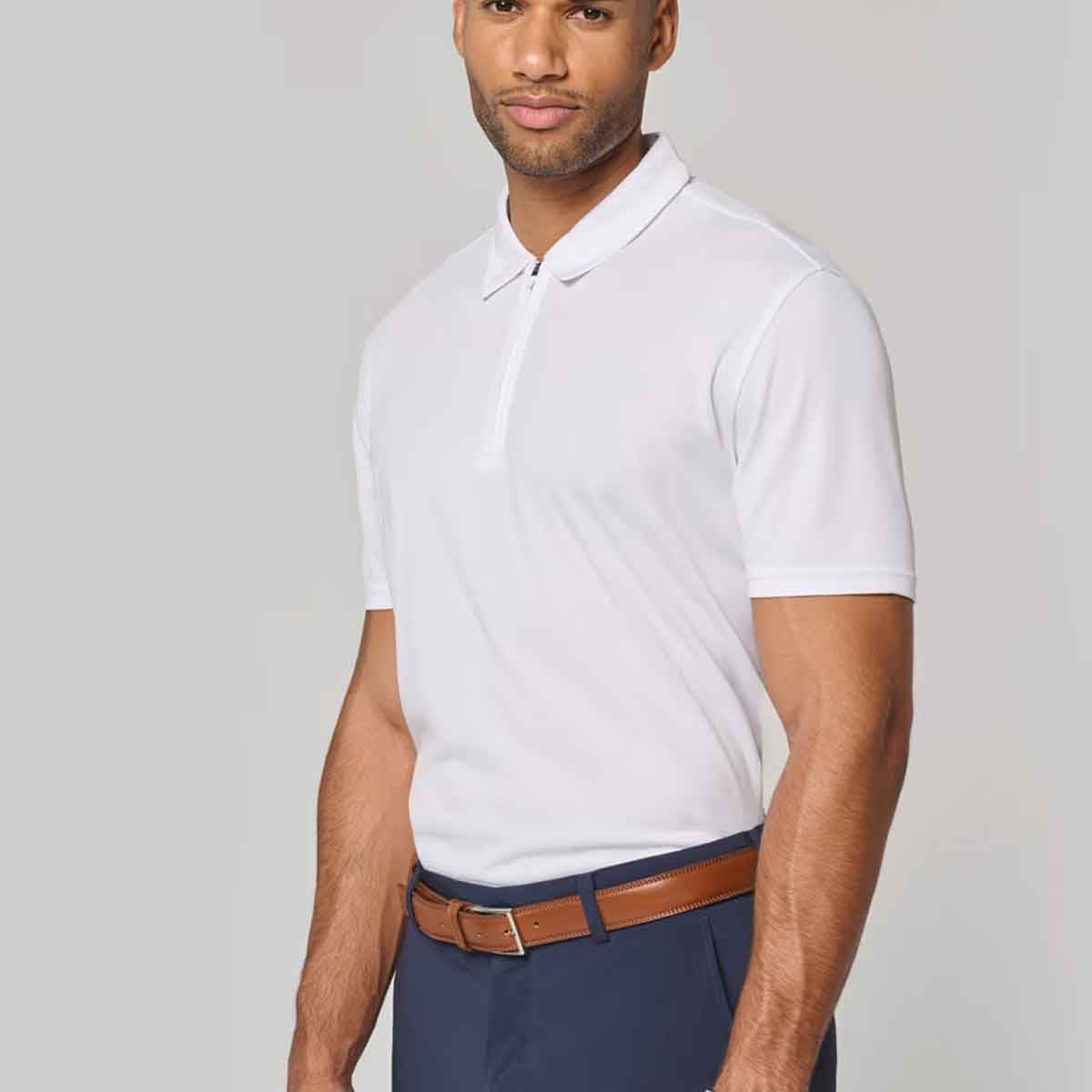 PA492 – Polo de sport col 1/4 zip homme